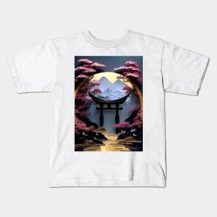 Japanese Torii epic gate Kids T-Shirt